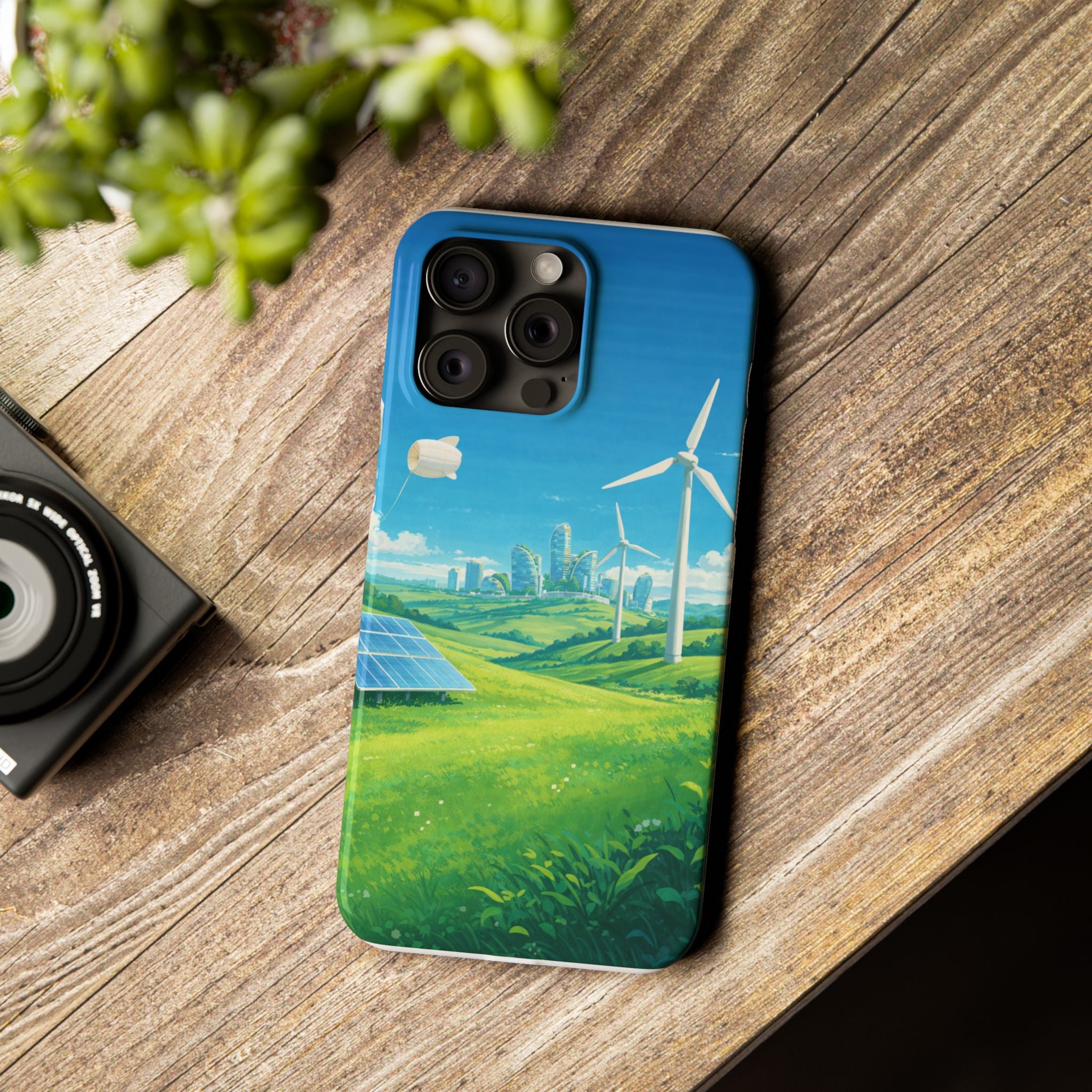Solarpunk Eco Landscape iPhone Case