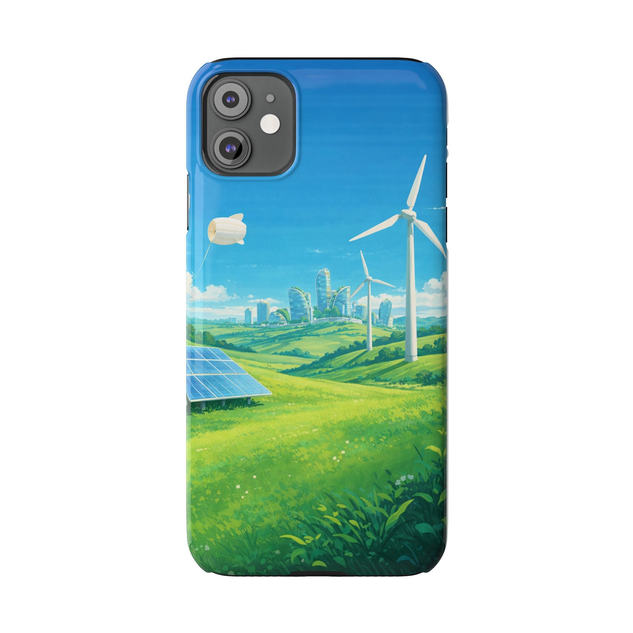 Solarpunk Eco Landscape iPhone Case