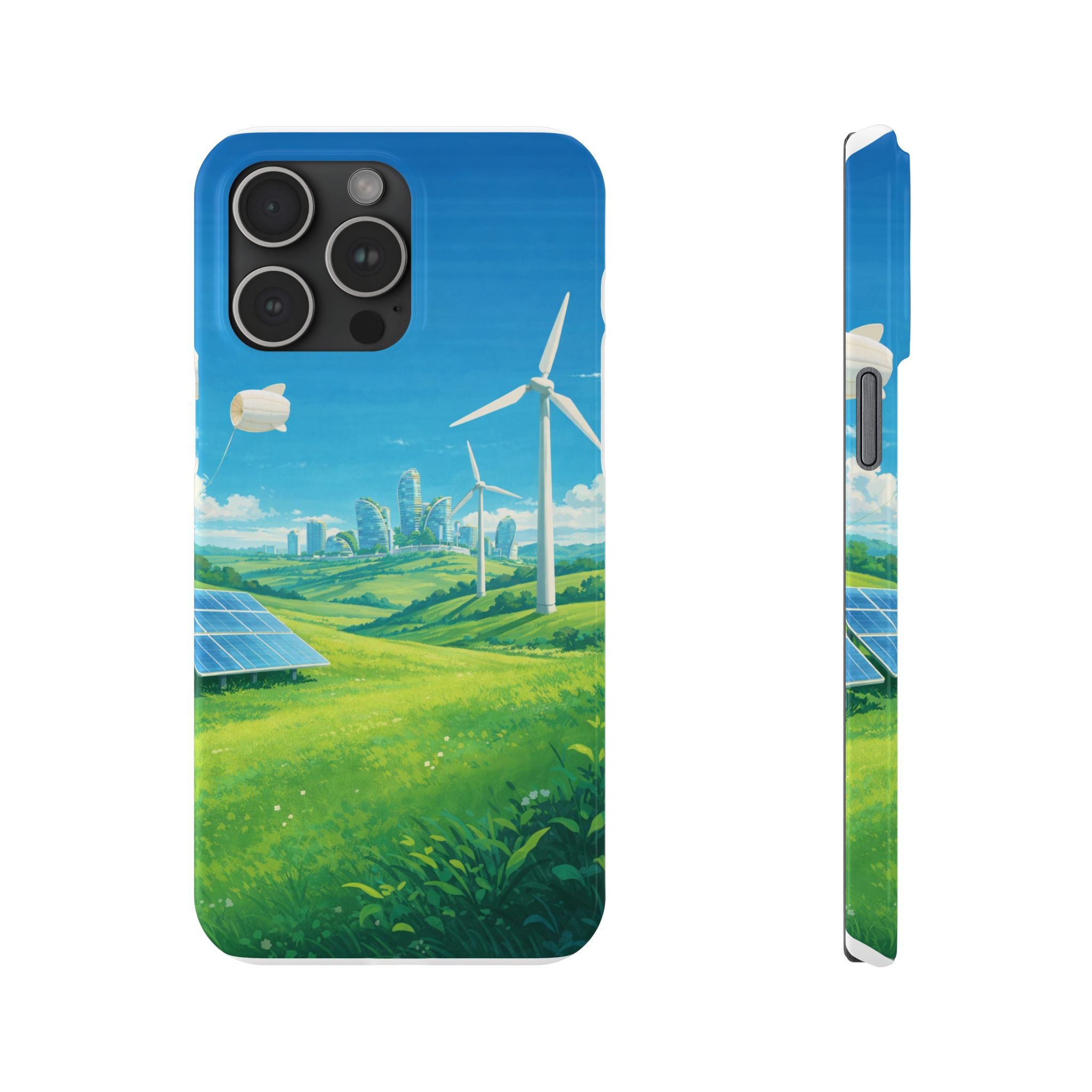 Solarpunk Eco Landscape iPhone Case