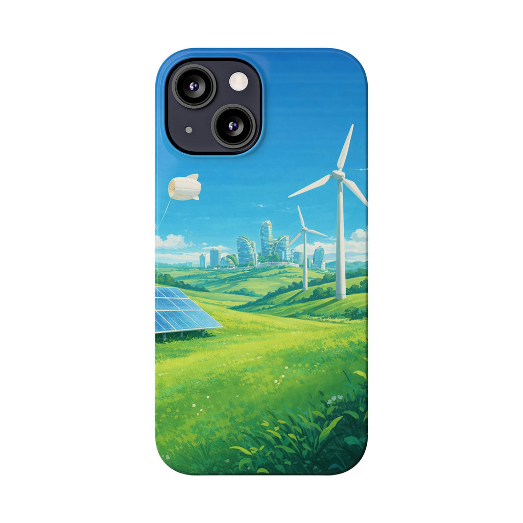 Solarpunk Eco Landscape iPhone Case