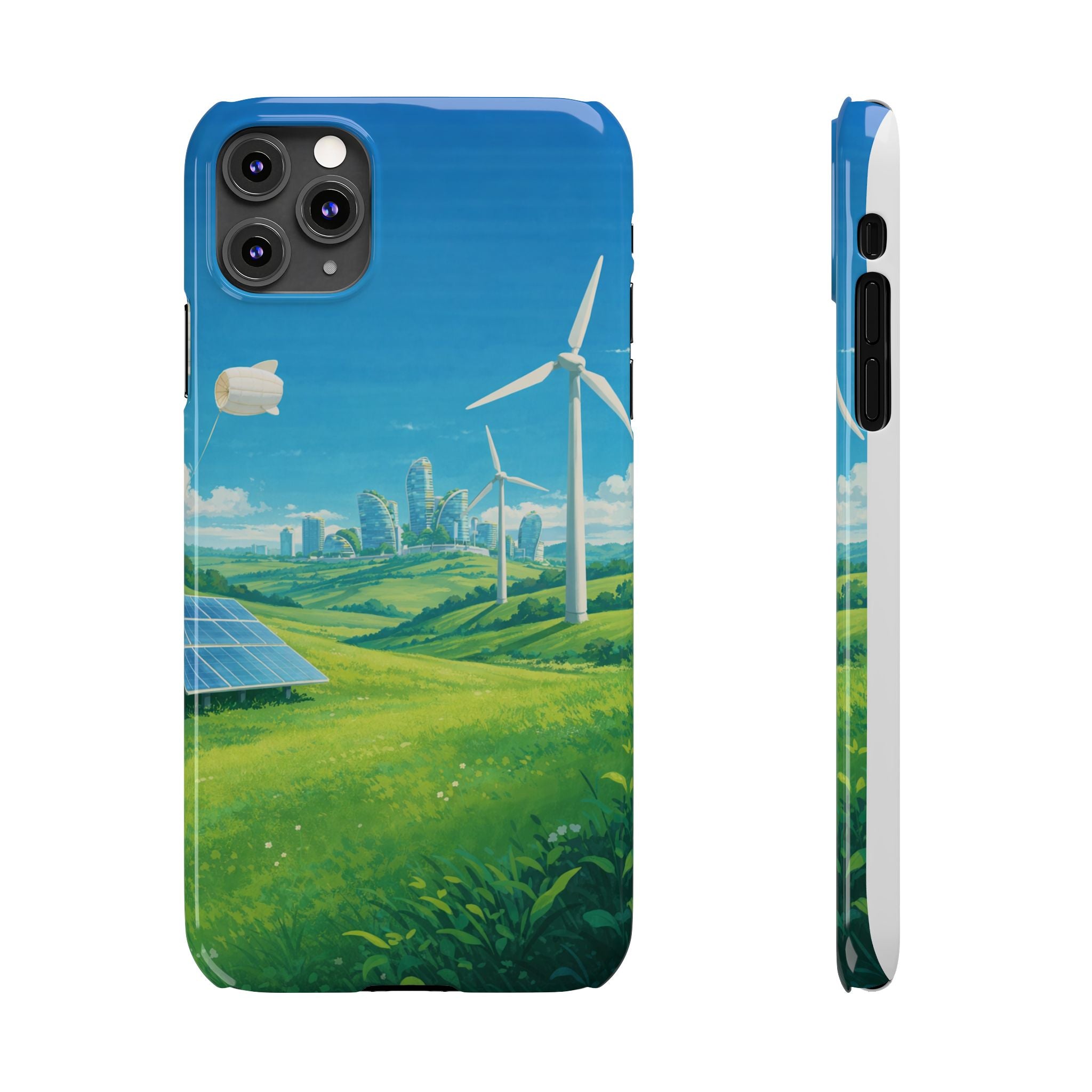 Solarpunk Eco Landscape iPhone Case