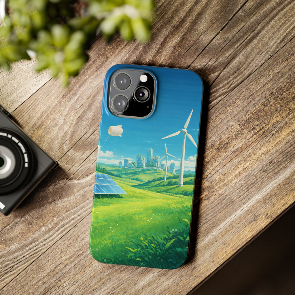 Solarpunk Eco Landscape iPhone Case