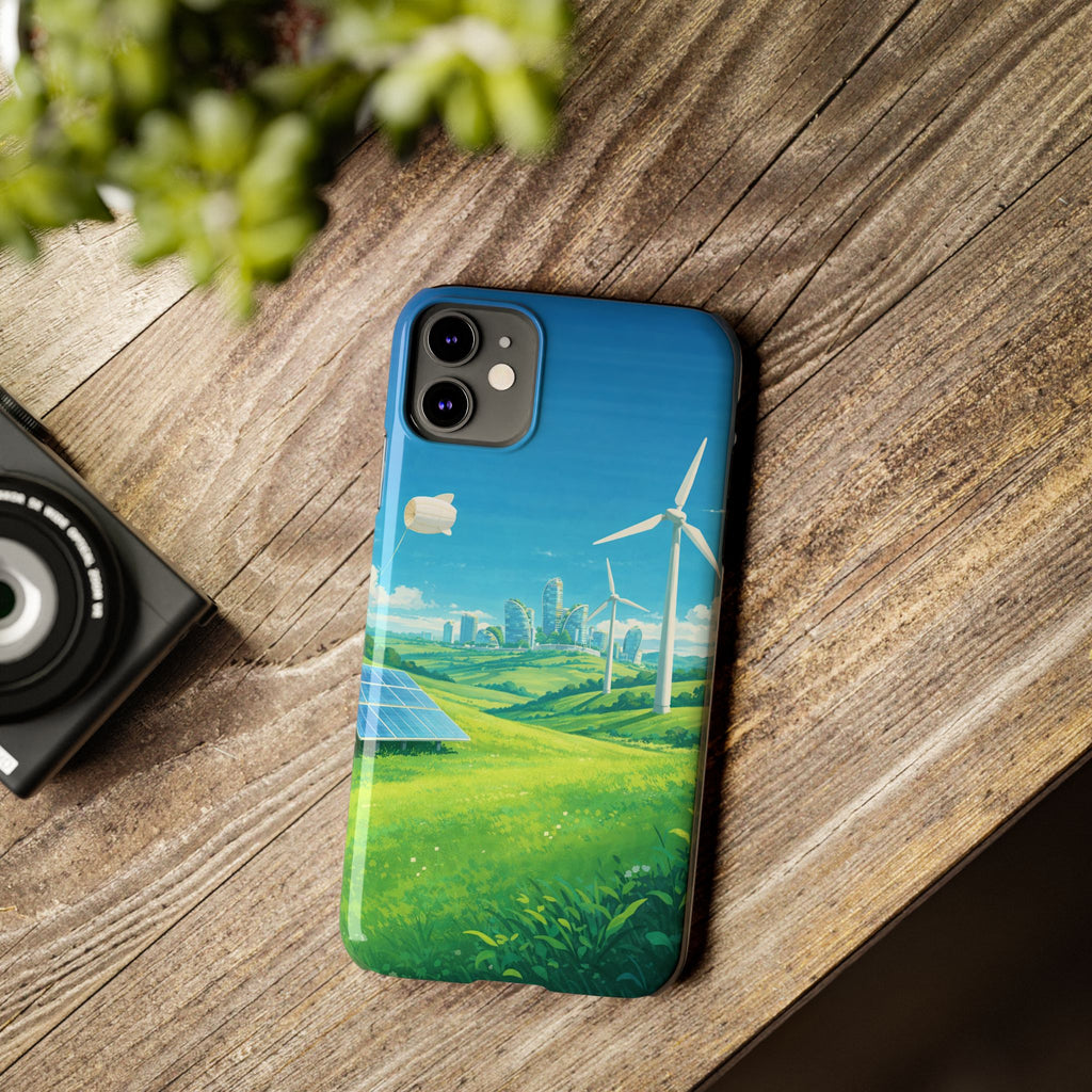 Solarpunk Eco Landscape iPhone Case