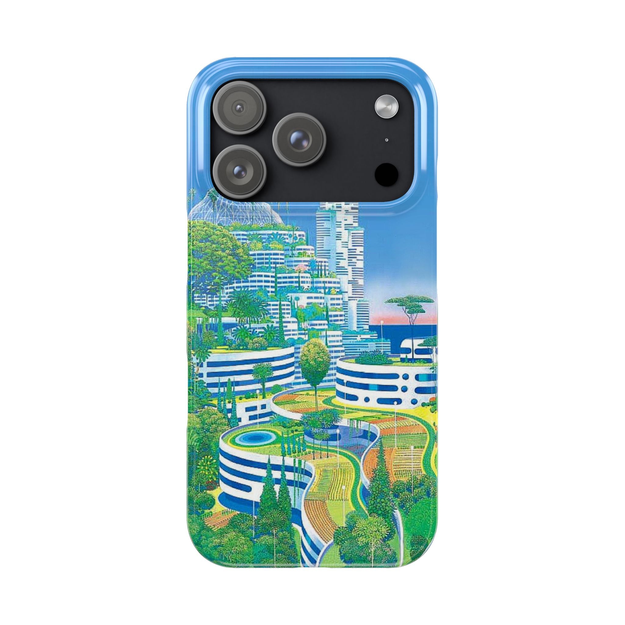 Solarpunk Cityscape iPhone Case