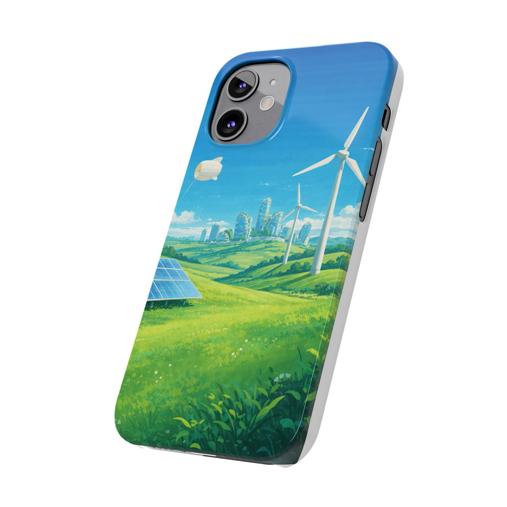 Solarpunk Eco Landscape iPhone Case