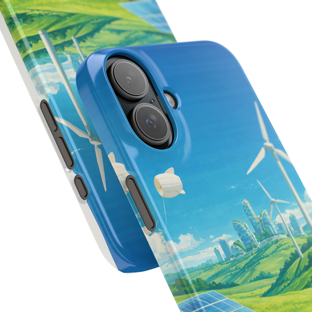 Solarpunk Eco Landscape iPhone Case
