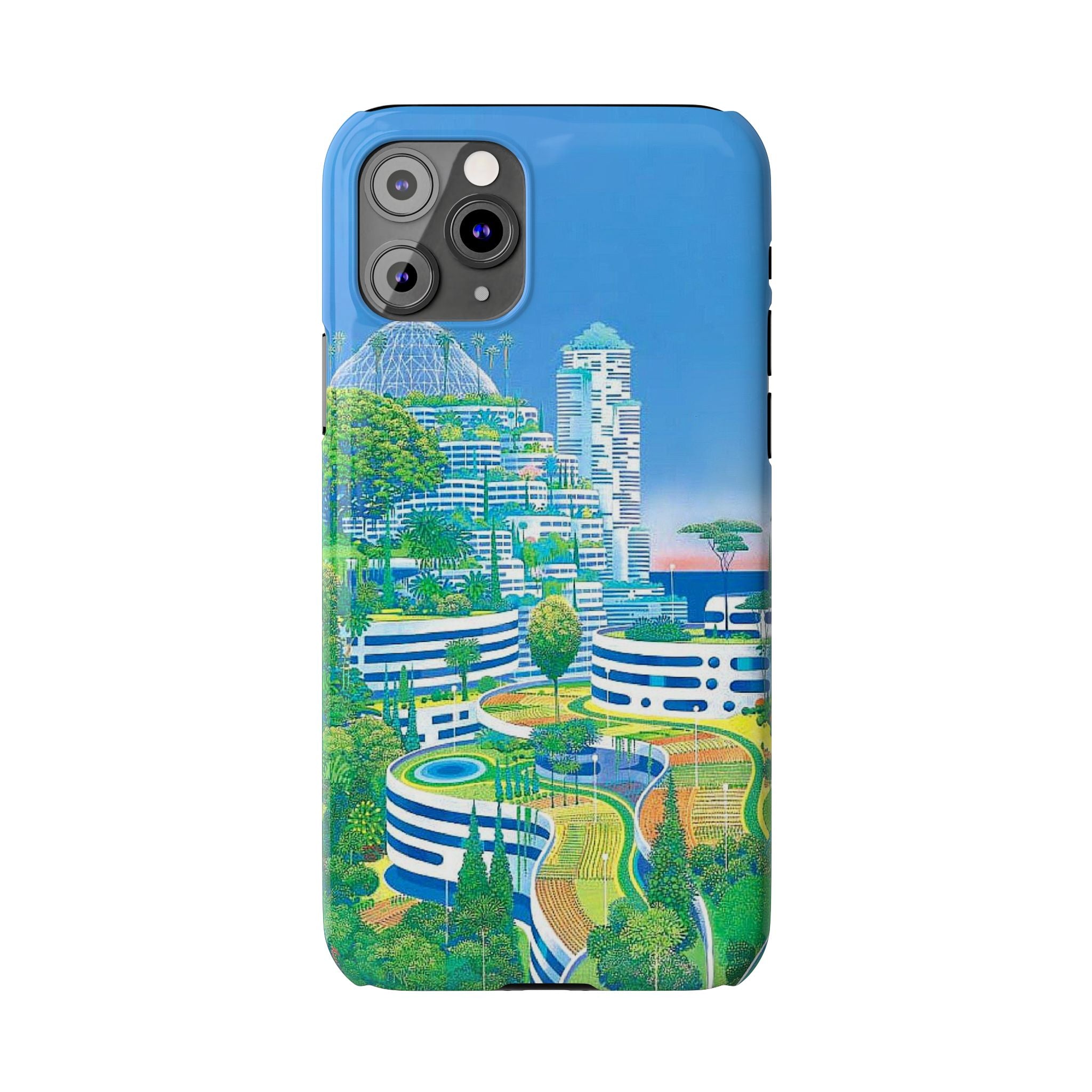 Solarpunk Cityscape iPhone Case