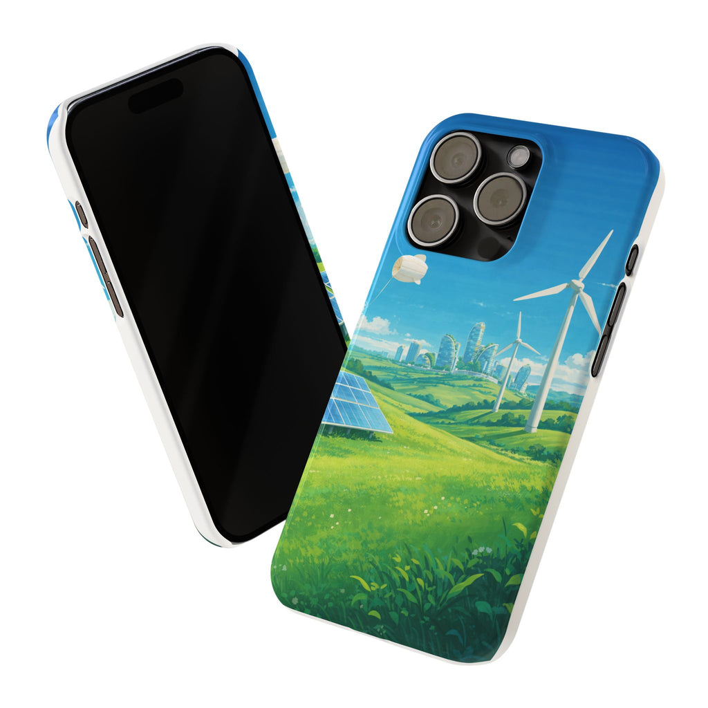 Solarpunk Eco Landscape iPhone Case