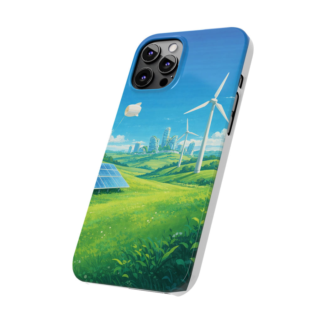Solarpunk Eco Landscape iPhone Case
