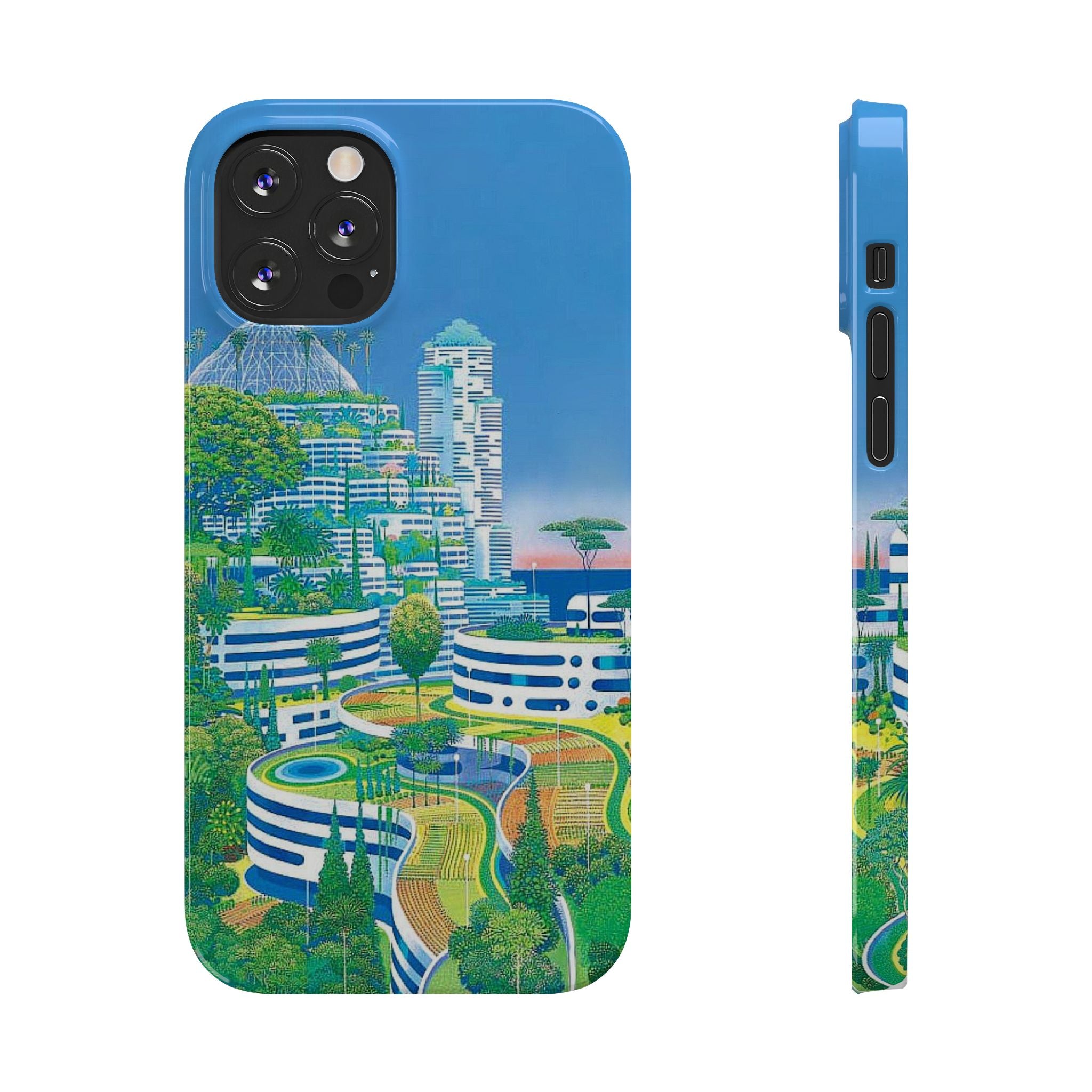 Solarpunk Cityscape iPhone Case