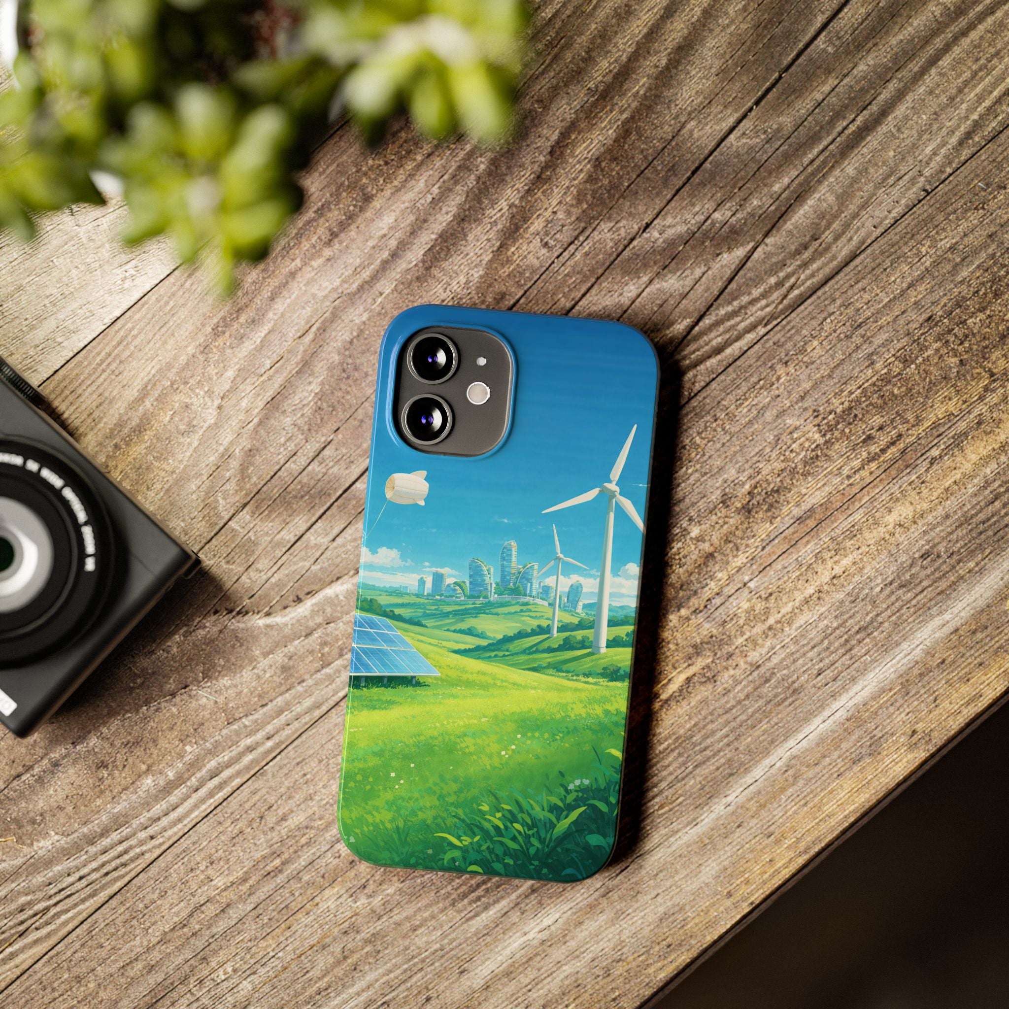 Solarpunk Eco Landscape iPhone Case