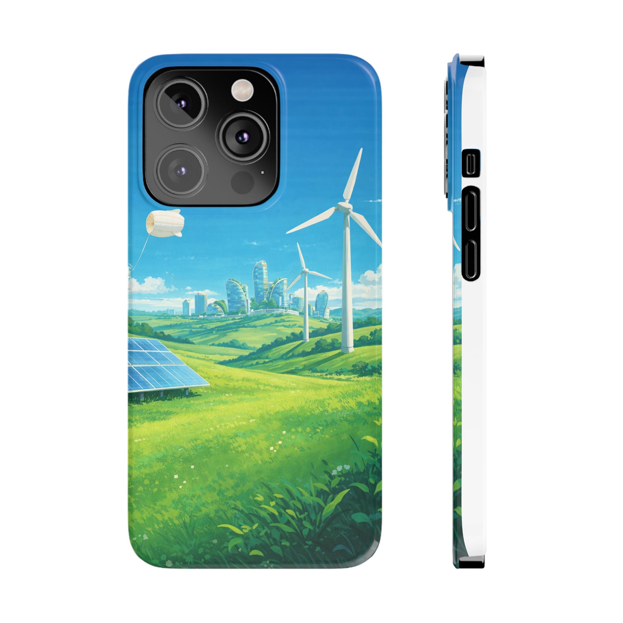 Solarpunk Eco Landscape iPhone Case