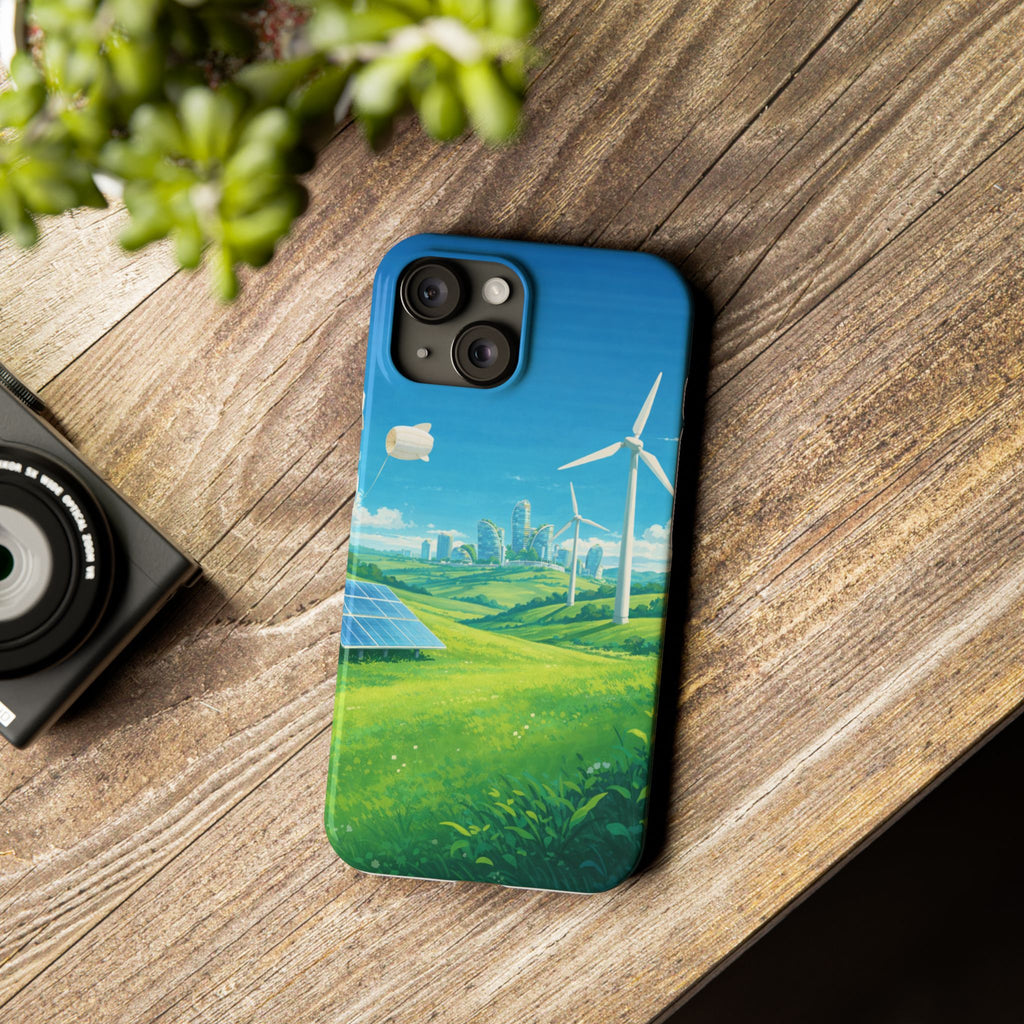 Solarpunk Eco Landscape iPhone Case