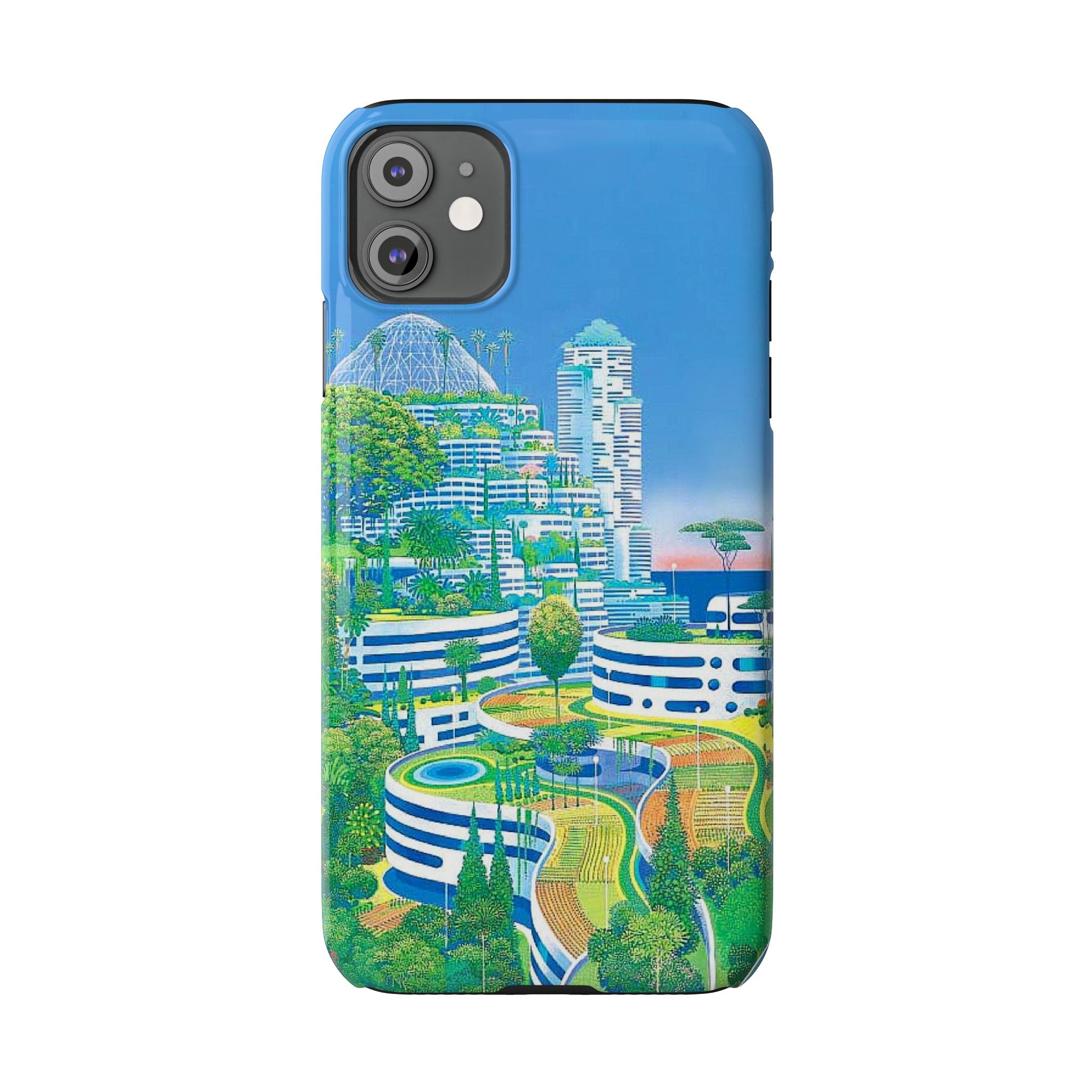 Solarpunk Cityscape iPhone Case