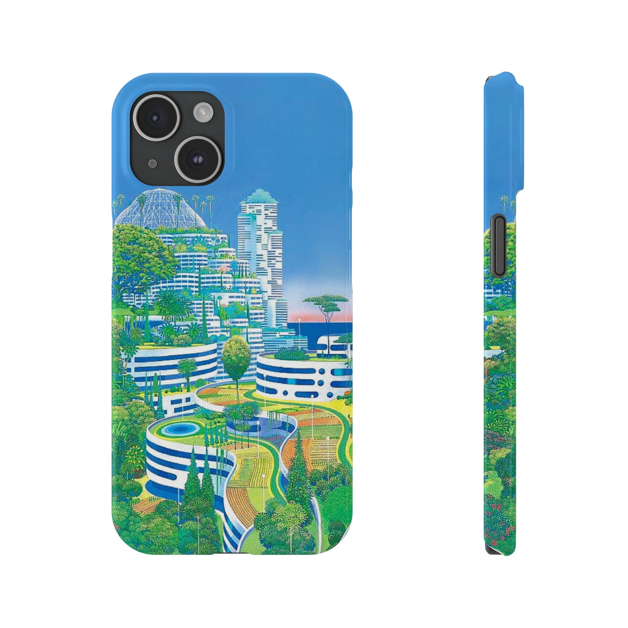Solarpunk Cityscape iPhone Case
