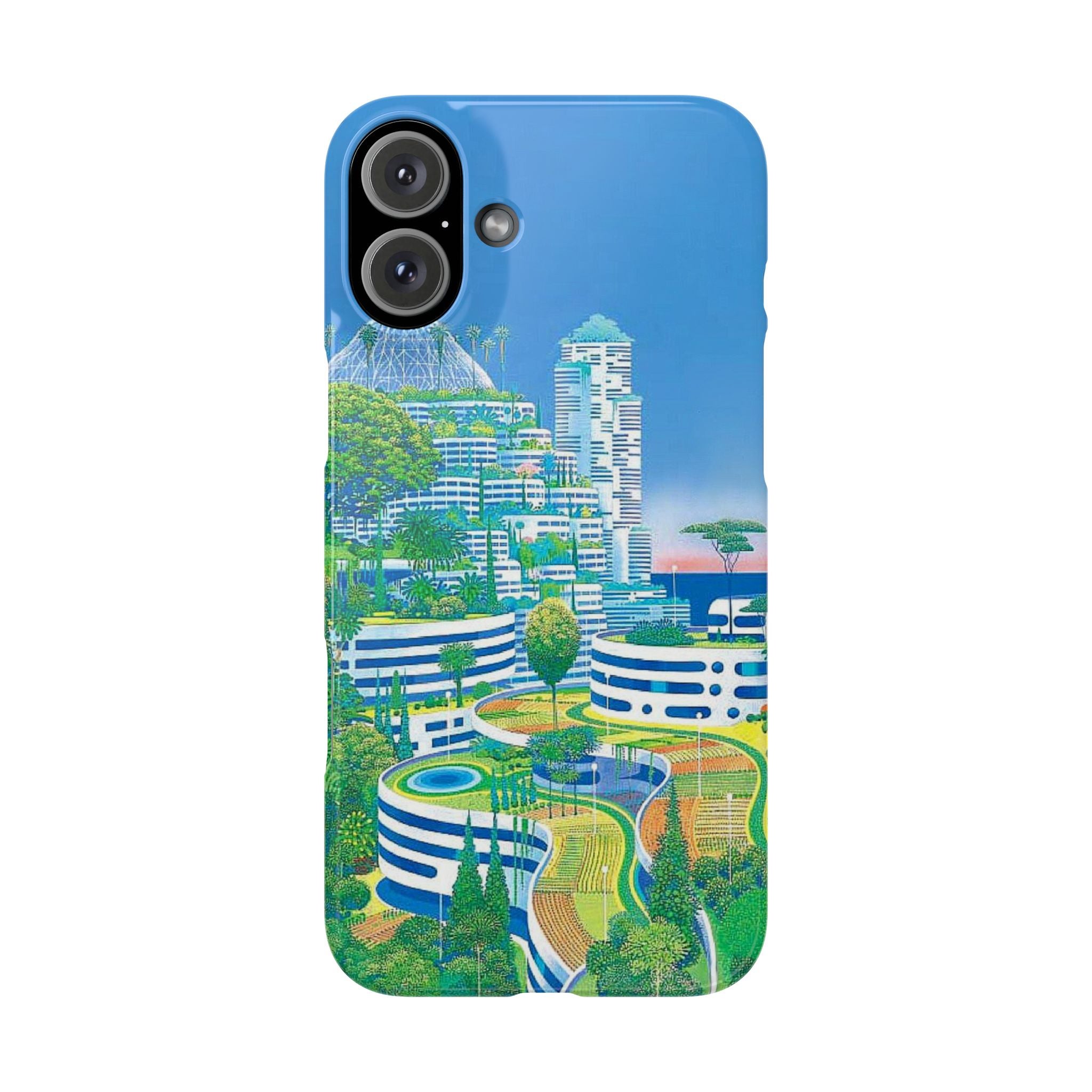Solarpunk Cityscape iPhone Case
