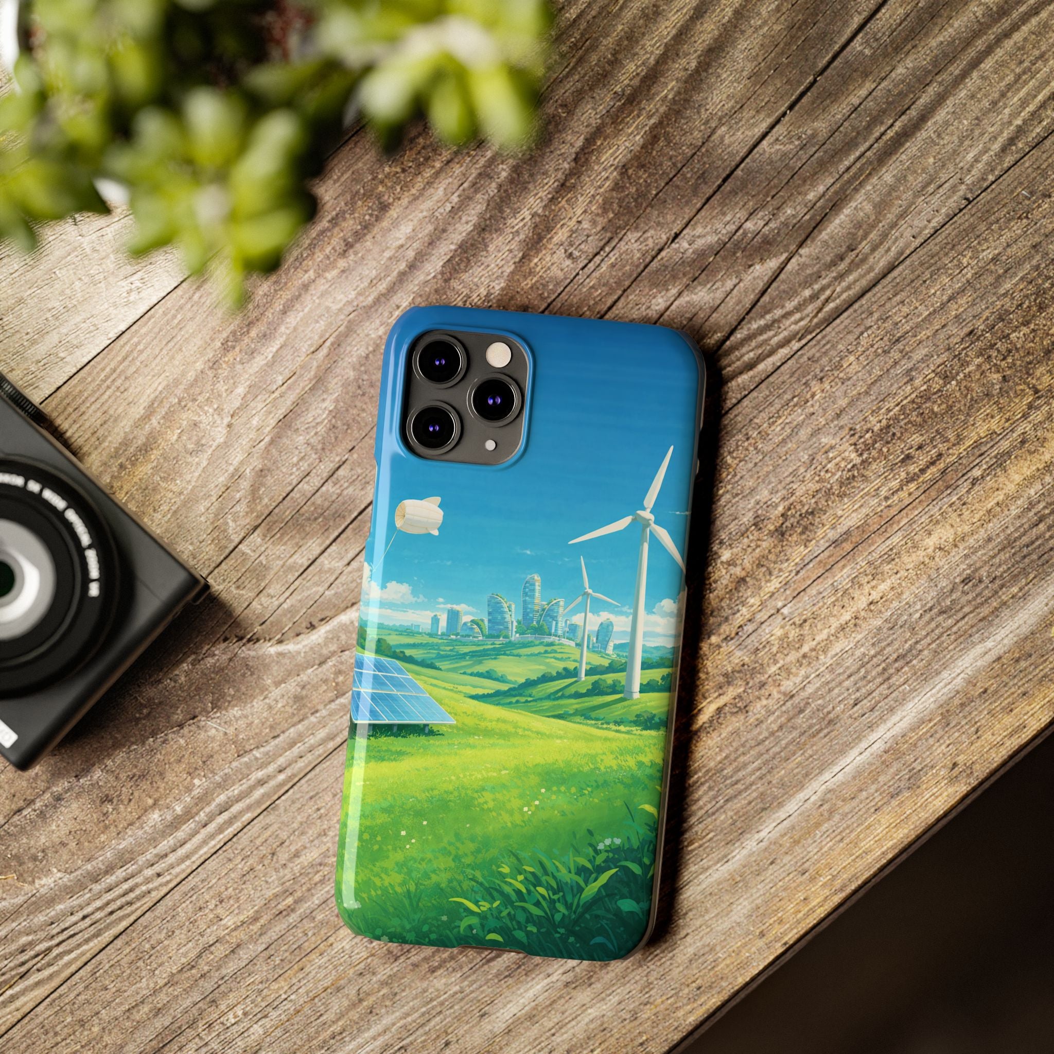 Solarpunk Eco Landscape iPhone Case