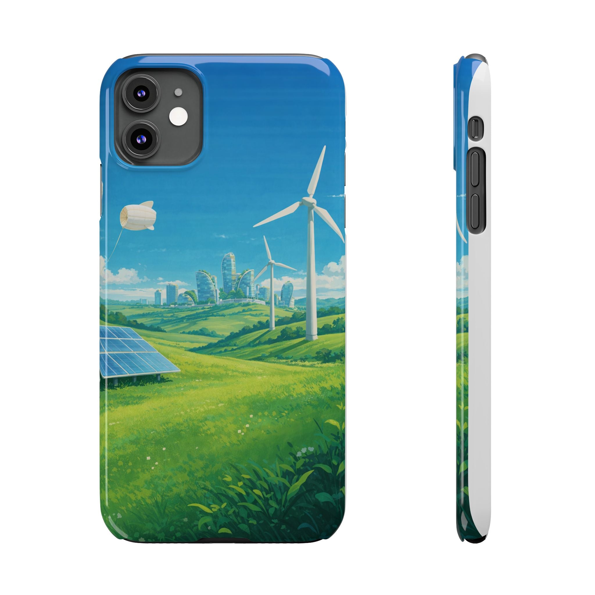 Solarpunk Eco Landscape iPhone Case
