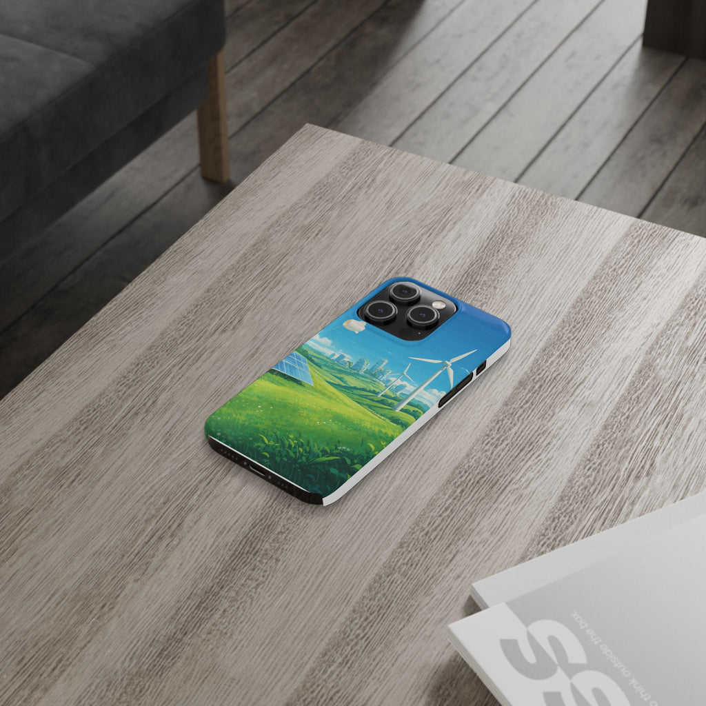 Solarpunk Eco Landscape iPhone Case
